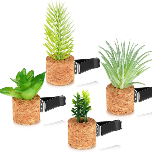 3D Artificial Plants Shape Aromatherapy Vent Car Fresheners (Pack Of 4)