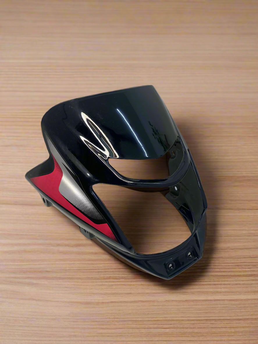 VISOR FOR PLATINA ES DRL MODEL BLACK WITH RED STICKER