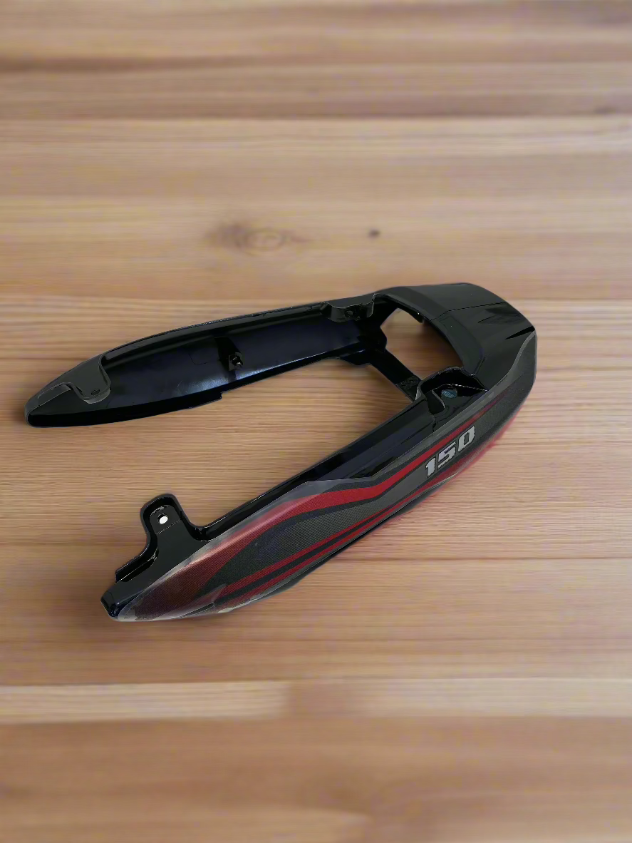 SEAT COWL FOR DISCOVER 150 - 2011 MODEL BLACK WITH RED STICKER