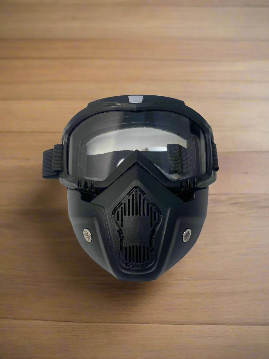 RIDER MASK FOR BIKE AND SCOOTER RIDE WITH TRANSPARENT GLASS
