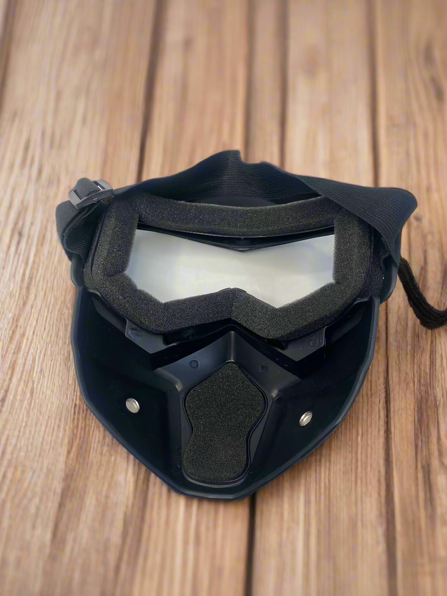RIDER MASK FOR BIKE AND SCOOTER  RIDE WITH TRANSPARENT GLASS