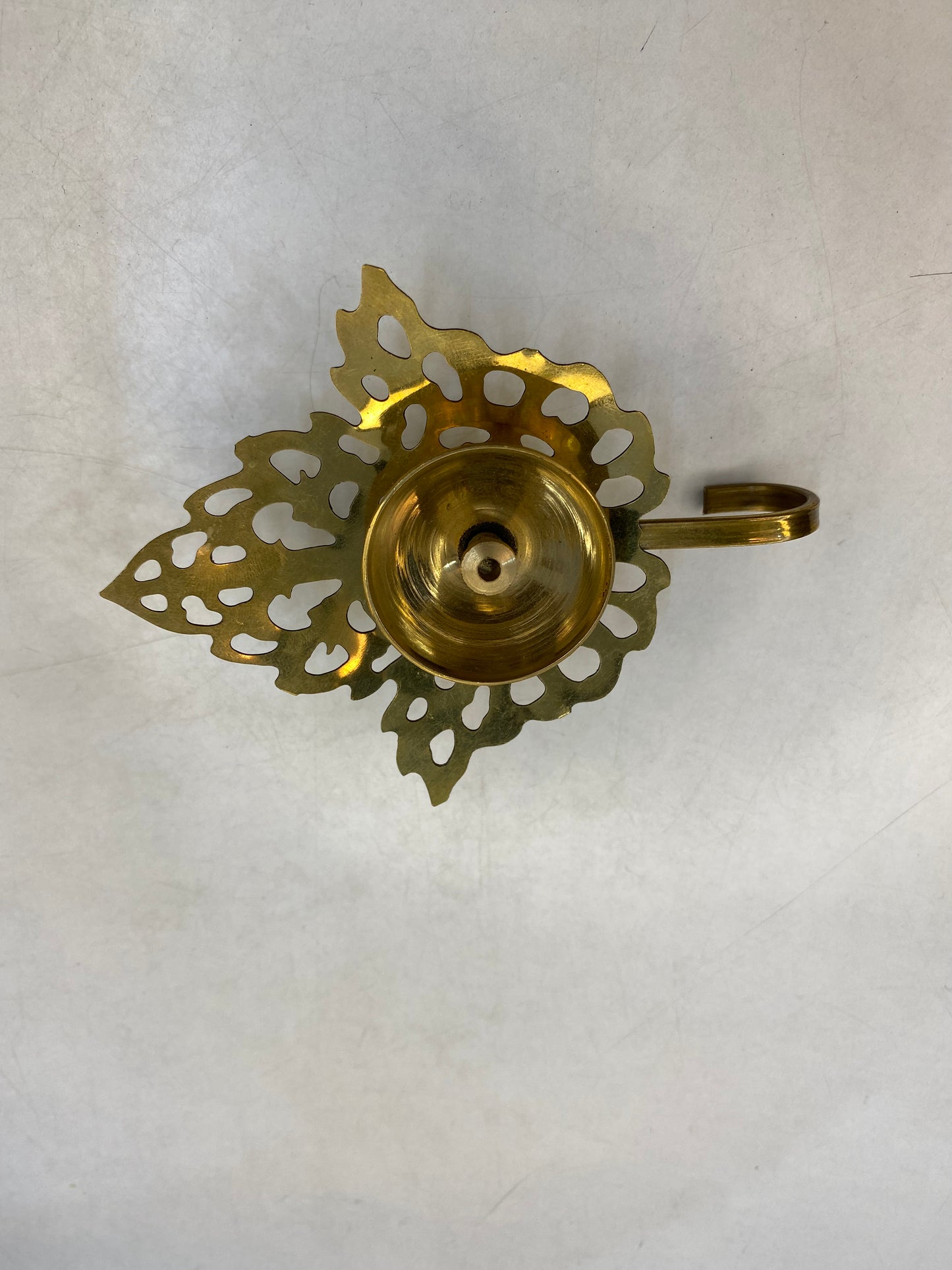 Brass Diya Patti Design (30 gm, 4.5 Inch) | Traditional Oil Lamp 1 pc