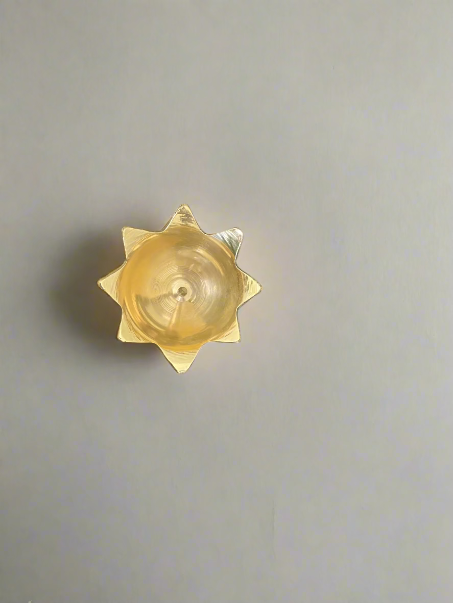Brass Kamal Shape Diya | Pure Brass Decorative Diya for Puja & Home Décor