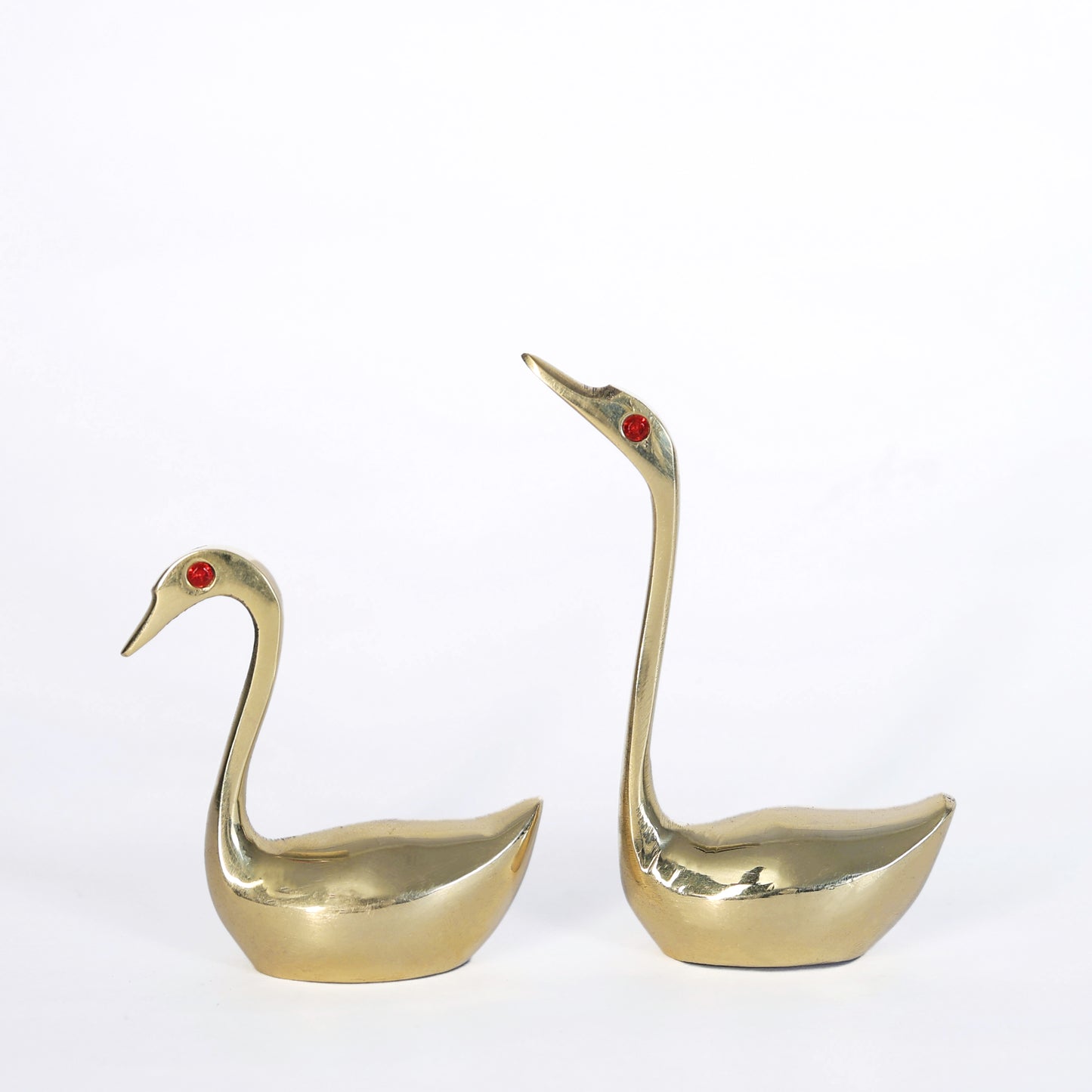 Handcrafted Brass Swan Bird Pair | Decorative Showpiece for Home & Office