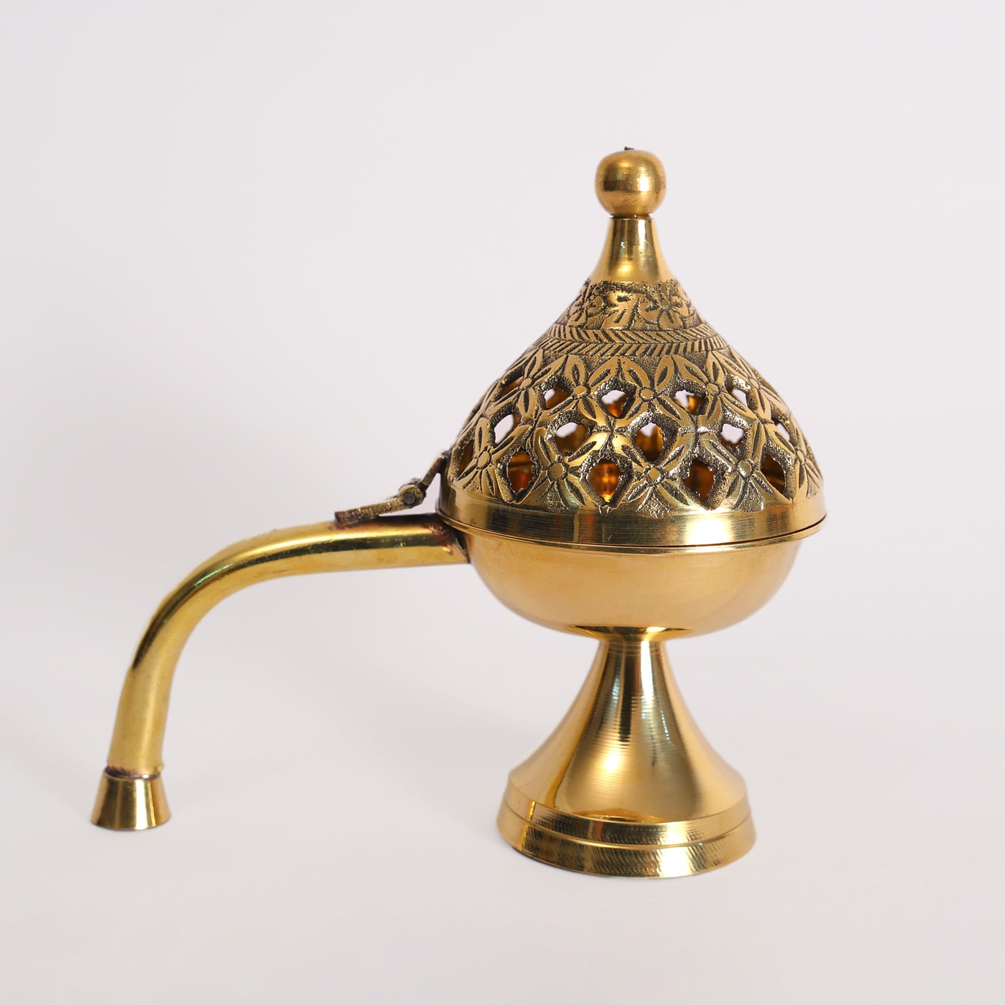 Brass Incense Holder & Dhoop Burner | Golden Finish Agarbatti Stand for Pooja & Home Décor