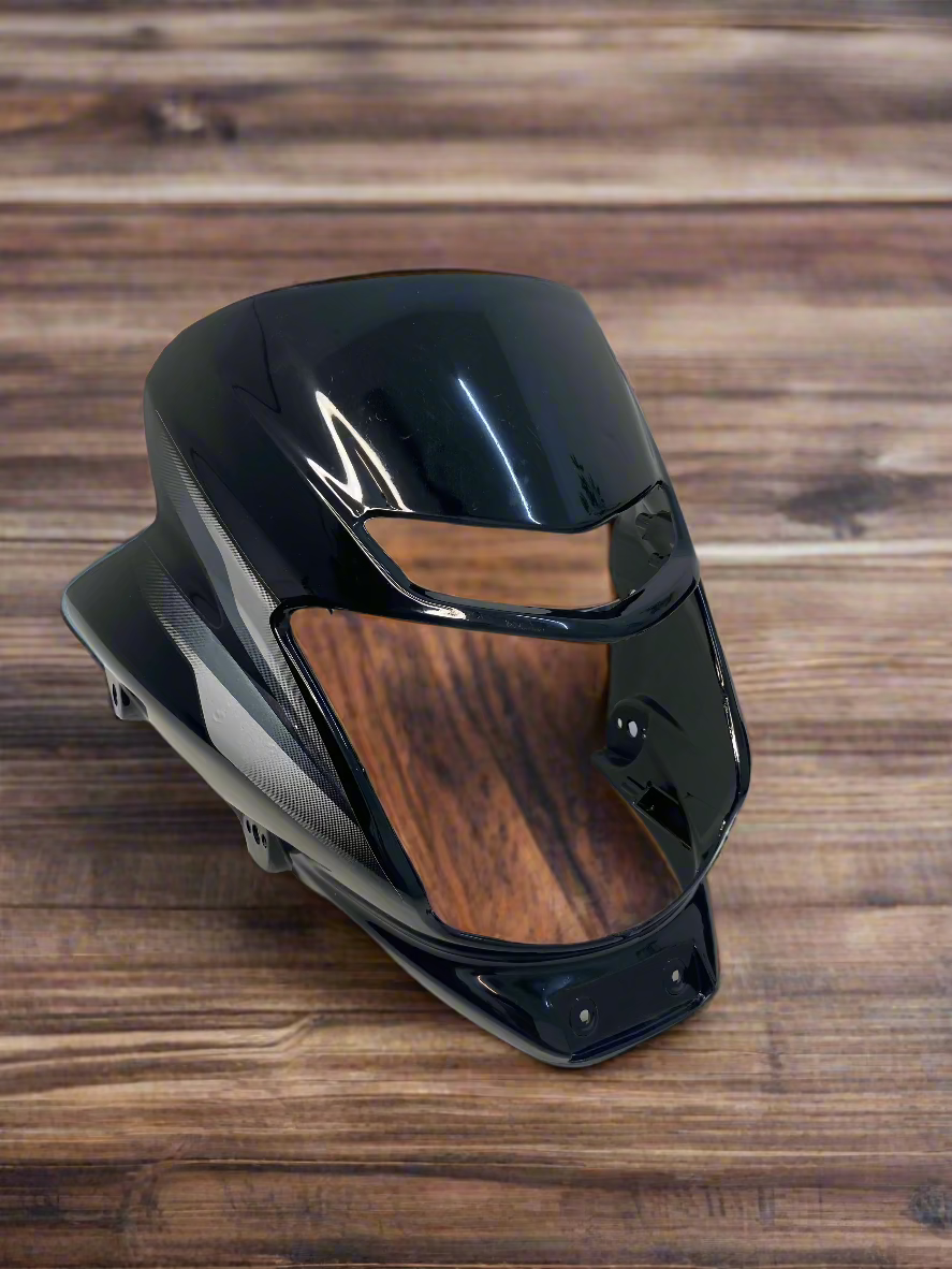 VISOR FOR PLATINA  DRL BLACK WITH GREY STICKER