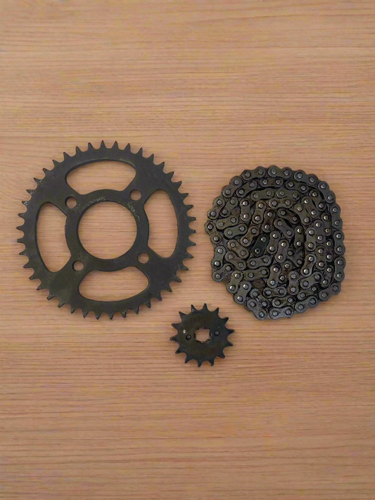 CHAIN KIT FOR DISCOVER 110 OLD  MODEL 2005 4 HOLE