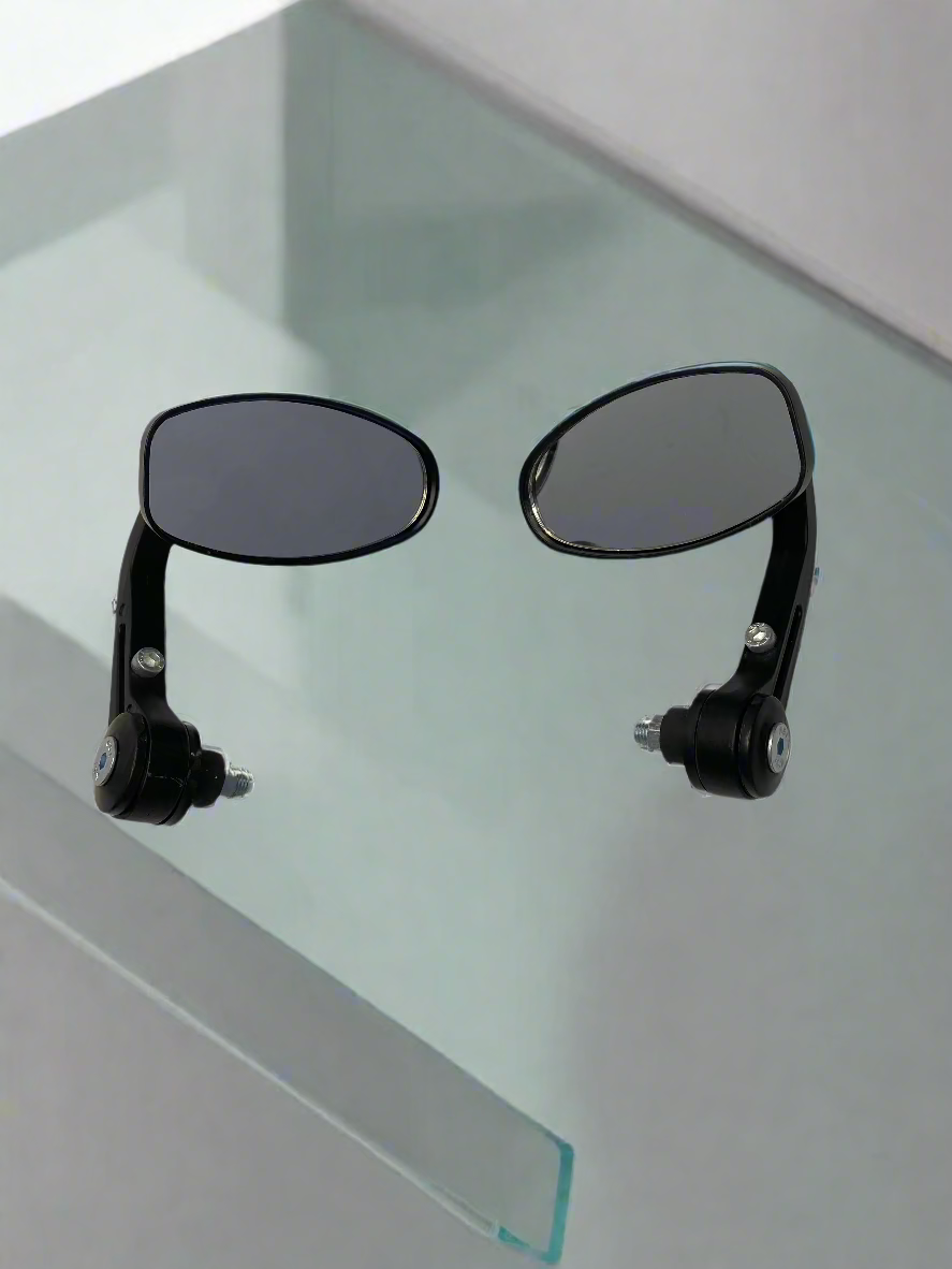 FANCY SIDE MIRROR OVEL SHAPE BAR AND FOR BIKE AND SCOOTER