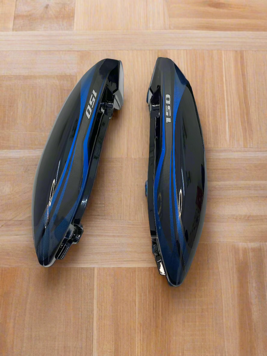 SEAT COWL FOR DISCOVER 150 - 2011 MODEL BLACK WITH BLUE STICKER