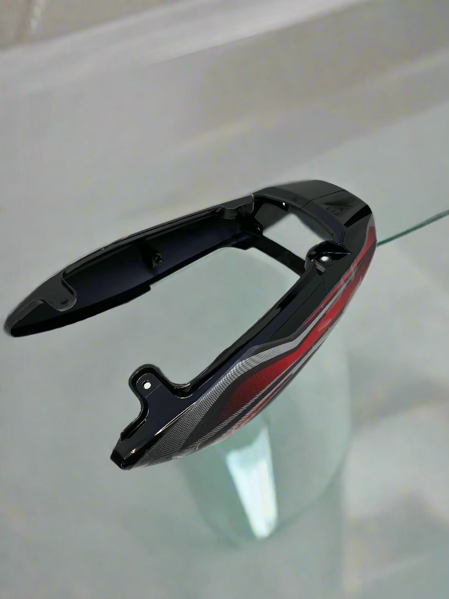 SEAT COWL FOR DISCOVER 100 - 2011 MODEL BLACK WITH RED STICKER