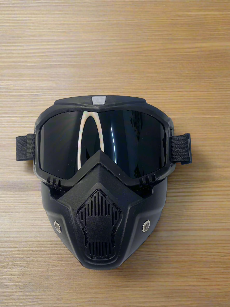 RIDER MASK FOR BIKE AND SCOOTER RIDE WITH BLACK GLASS