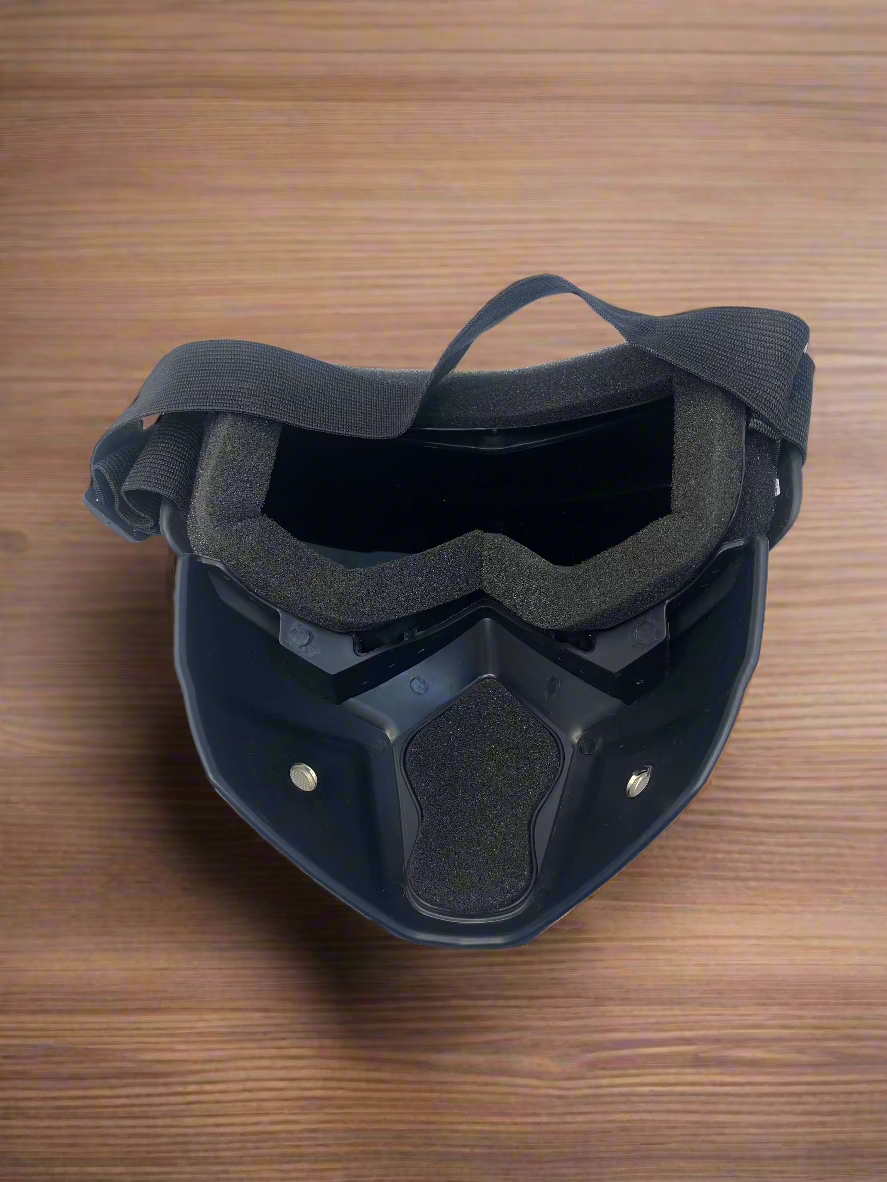 RIDER MASK FOR BIKE AND SCOOTER RIDE WITH BLACK GLASS