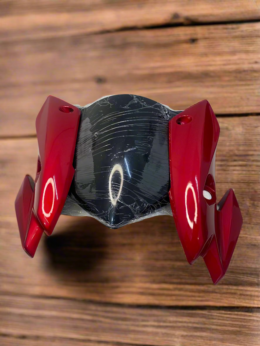 VISOR FOR HUNK OLD MODEL WITH WIND SHEILD CANDY BLAZING RED COLOR