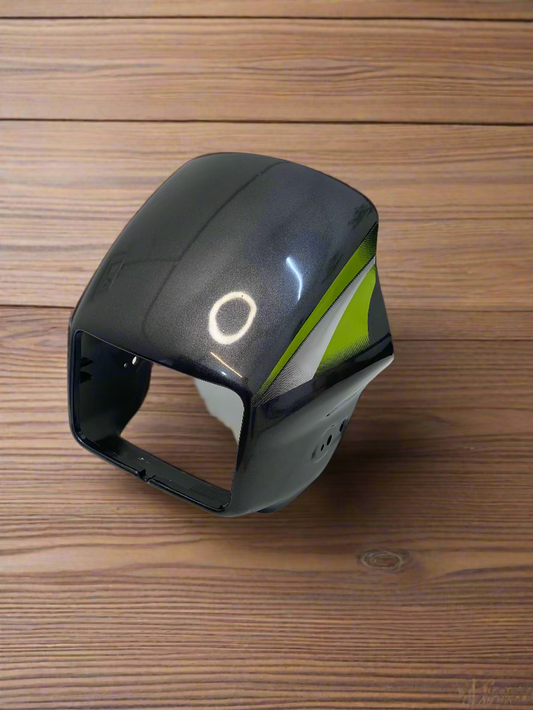 HEADLIGHT VISOR FOR SPLENDOR PRO OLD GREY COLOR WITH GREEN STICKER