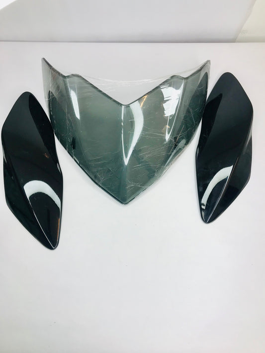 visor for bajaj pulsar 135 LS al model set of 3 pc black color