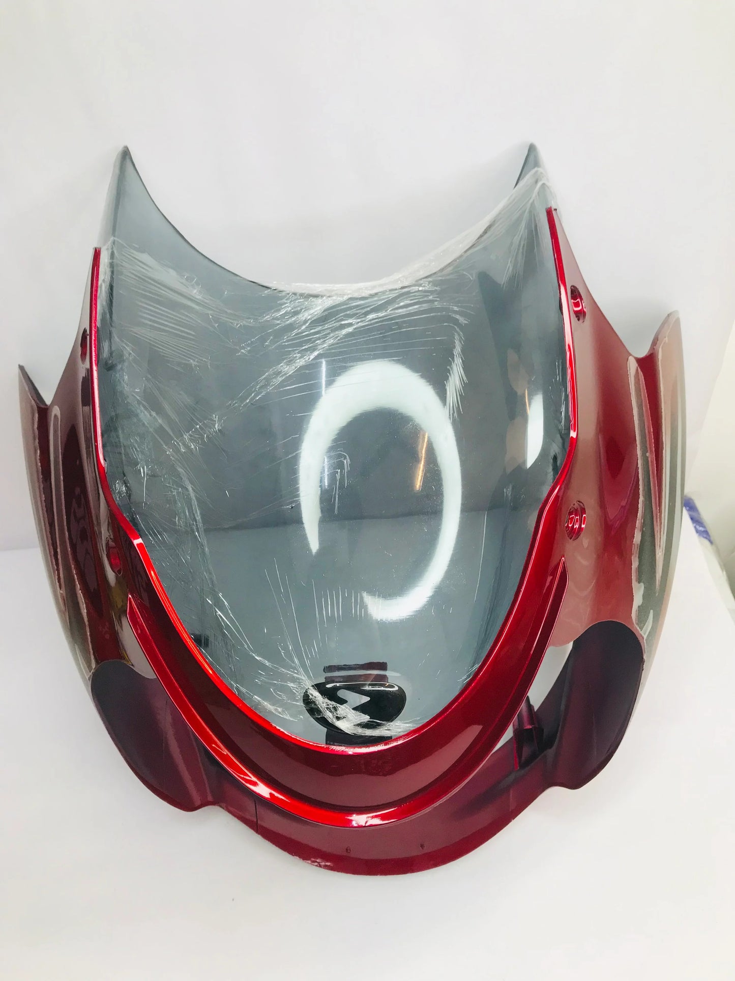 headlamp visor for bajaj discover 135 digital meter red in color with wind shiels