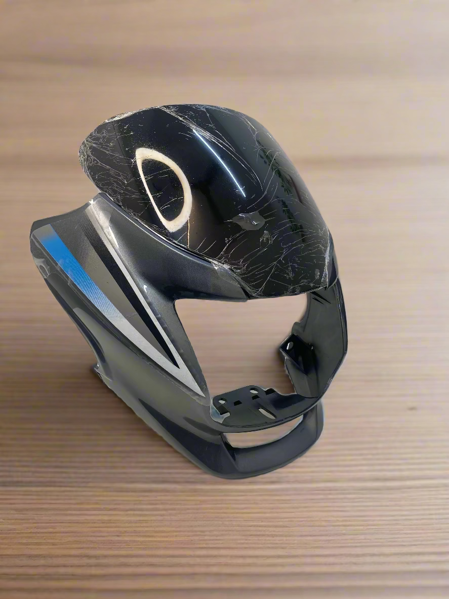 VISOR FOR SUPER SPLENDOR I3S BS4 MODEL WITH WIND SHIELD GRAY WITH  STICKER