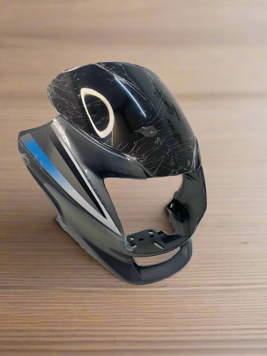 VISOR FOR SUPER SPLENDOR I3S BS4 MODEL WITH WIND SHIELD GRAY WITH  STICKER