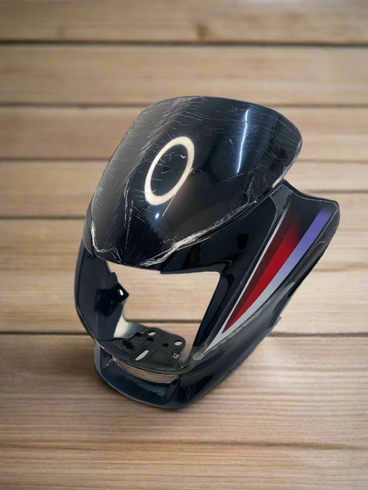 VISOR FOR SUPER SPLENDOR I3S BS4 MODEL WITH WIND SHIELD RED WITH STICKER