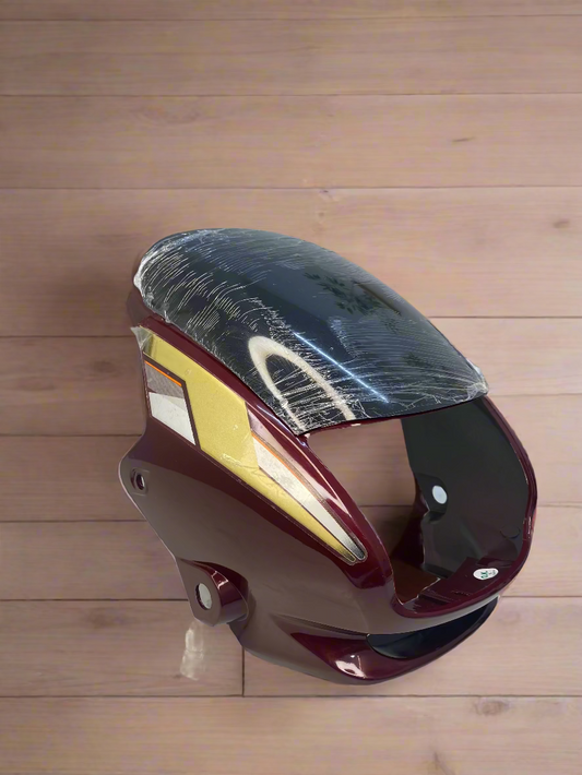 VISOR FOR SUPER SPLENDOR OLD MODEL 2005 WITH WIND SHIELD PALACE MAROON COLOR