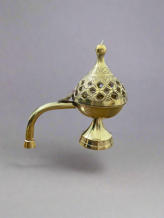 Premium Brass Incense Holder Handcrafted Agarbatti Stand for Home, Temple & Meditation