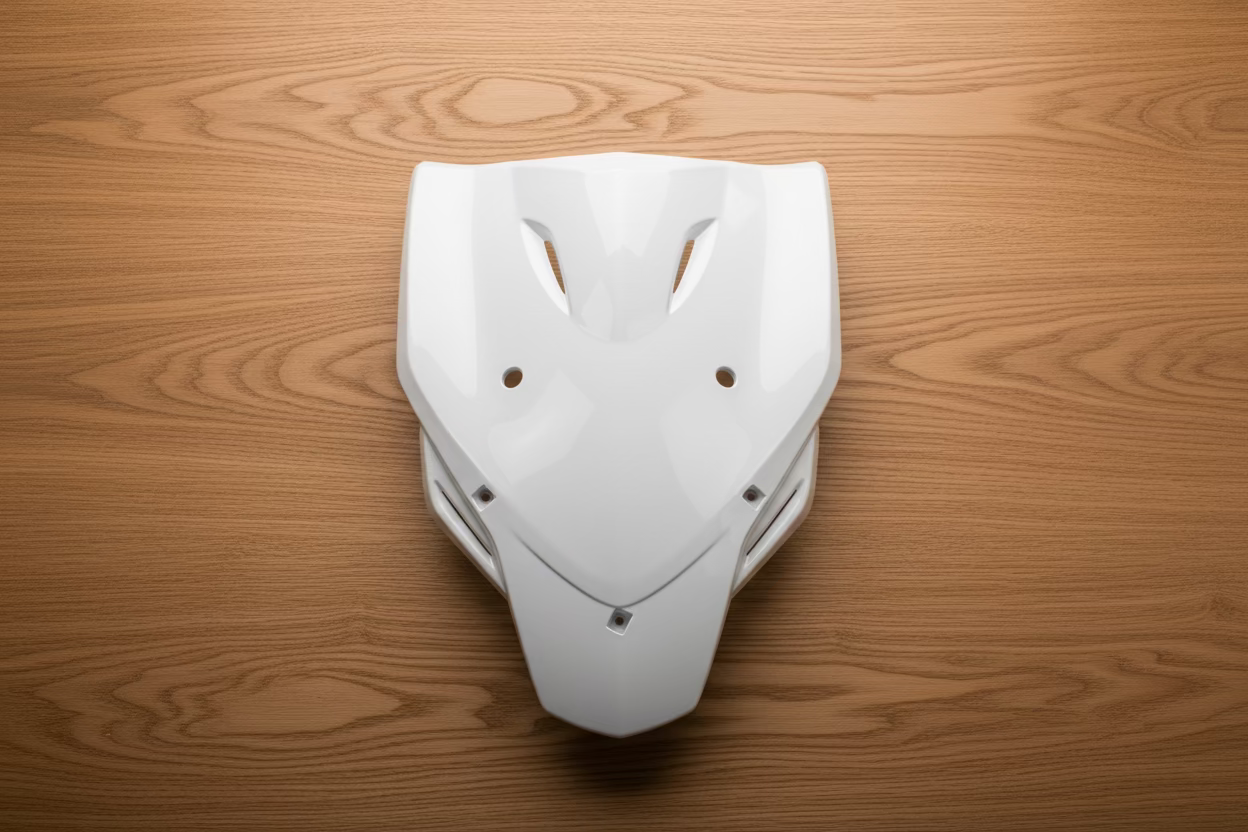 Front nose for DUET scooter white color fiber