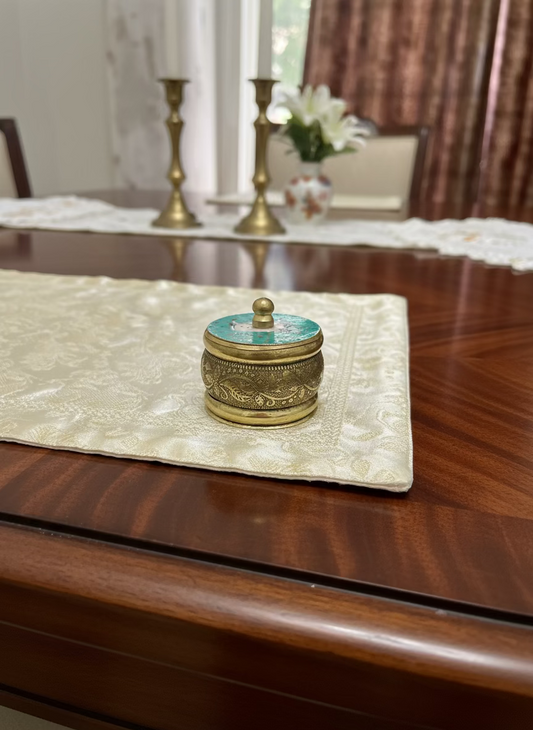 Traditional Brass Sindoor Box / kumkum box Small Size 50 ml
