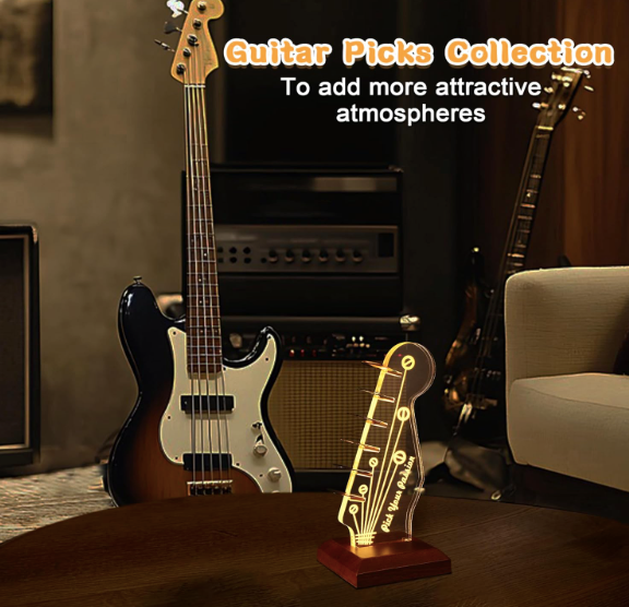 LED Guitar Pick Holder Display Stand