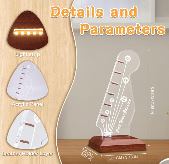 LED Guitar Pick Holder & Display Stand