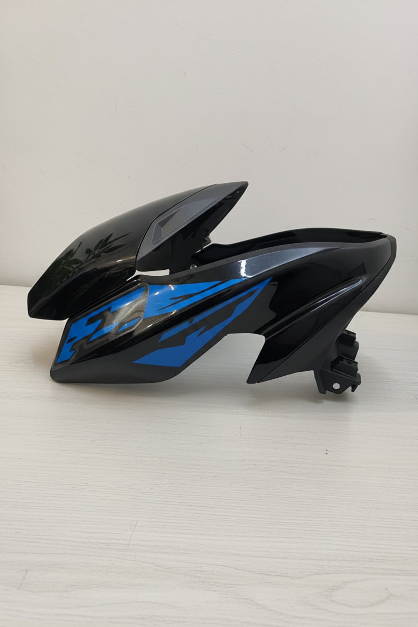 VISOR FOR GLAMOURE BS6 2020 BLACK WITH BLUE STICKER