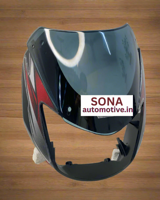 VISOR  FOR CT 100 NEW 2015 BLACK WITH RED STICKER WITH WIND SHIELD